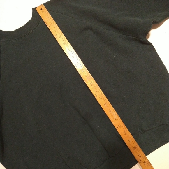 '90s vintage fruit of the loom blank sweatshirt XL USA Made measurement green - Picture 5 of 7